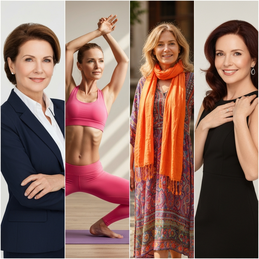 Différents profils de femmes matures