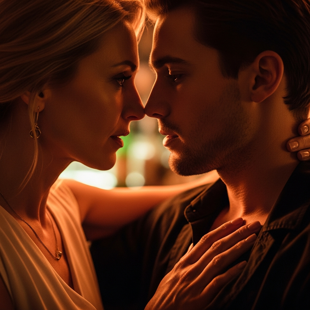 Rencontre intime entre une cougar et un homme plus jeune